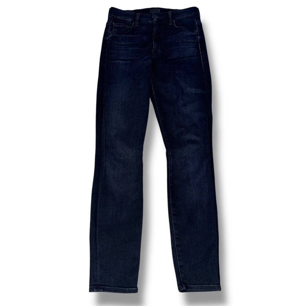 Mother High Waisted Looker Ankle Jeans Womens 27 Black Encounters at Night Denim